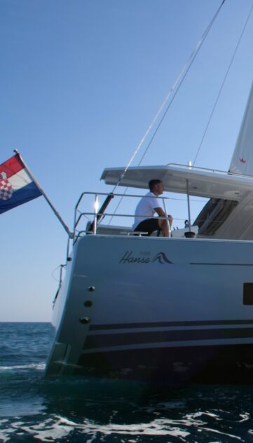 Ausblick vom Deck einer Hanse Yacht