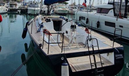 Heck Cockpit Aussenaufnahme der Beneteau First 40 "Noachida" in Heiligenhafen