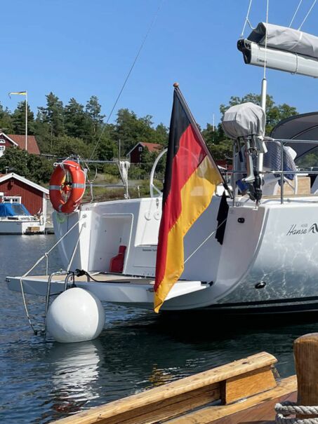 Ausblick vom Deck einer Hanse Yacht